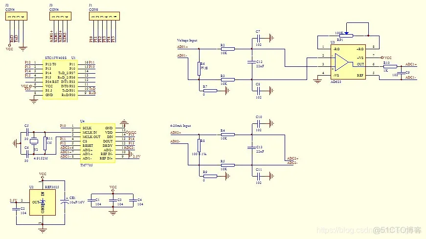 AD转换原理与方案设计（包含原理图、PCB和BOM表）_模拟输入_07